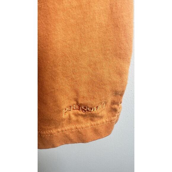 Patagonia Womens Orange Short Sleeve Organic Cotton Polo Shirt Size M - Picture 5 of 8